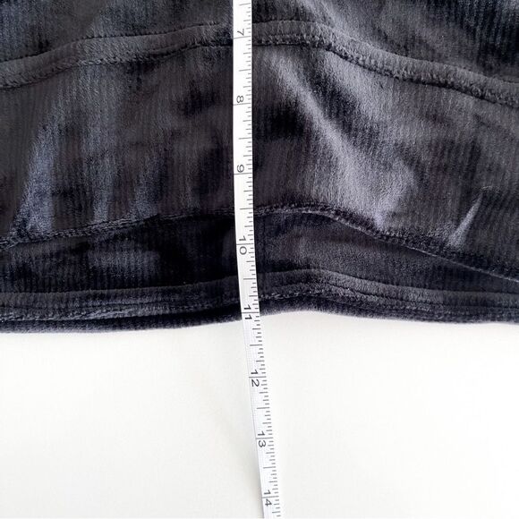 Hue Black Velvet Lounge Pants Elastic Waist Stretchy Velour Women's M - Picture 7 of 9